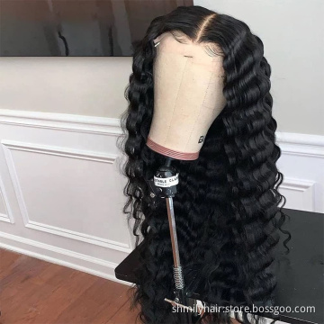 Human Hair Lace Front Wigs Loose Deep Wave Wig Bleached Knots Pre plucked Swiss HD Lace Raw Indian Hair Wigs For Black Women